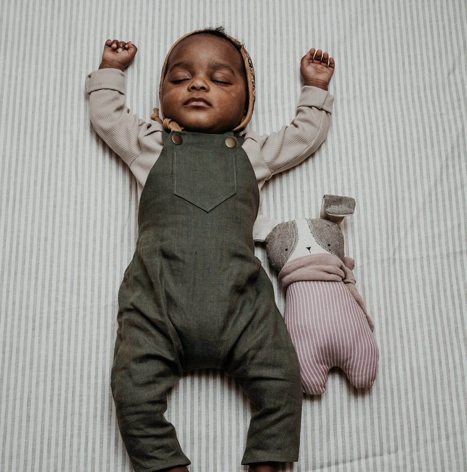 2T Organic River Rock Twill Overalls SAMPLE