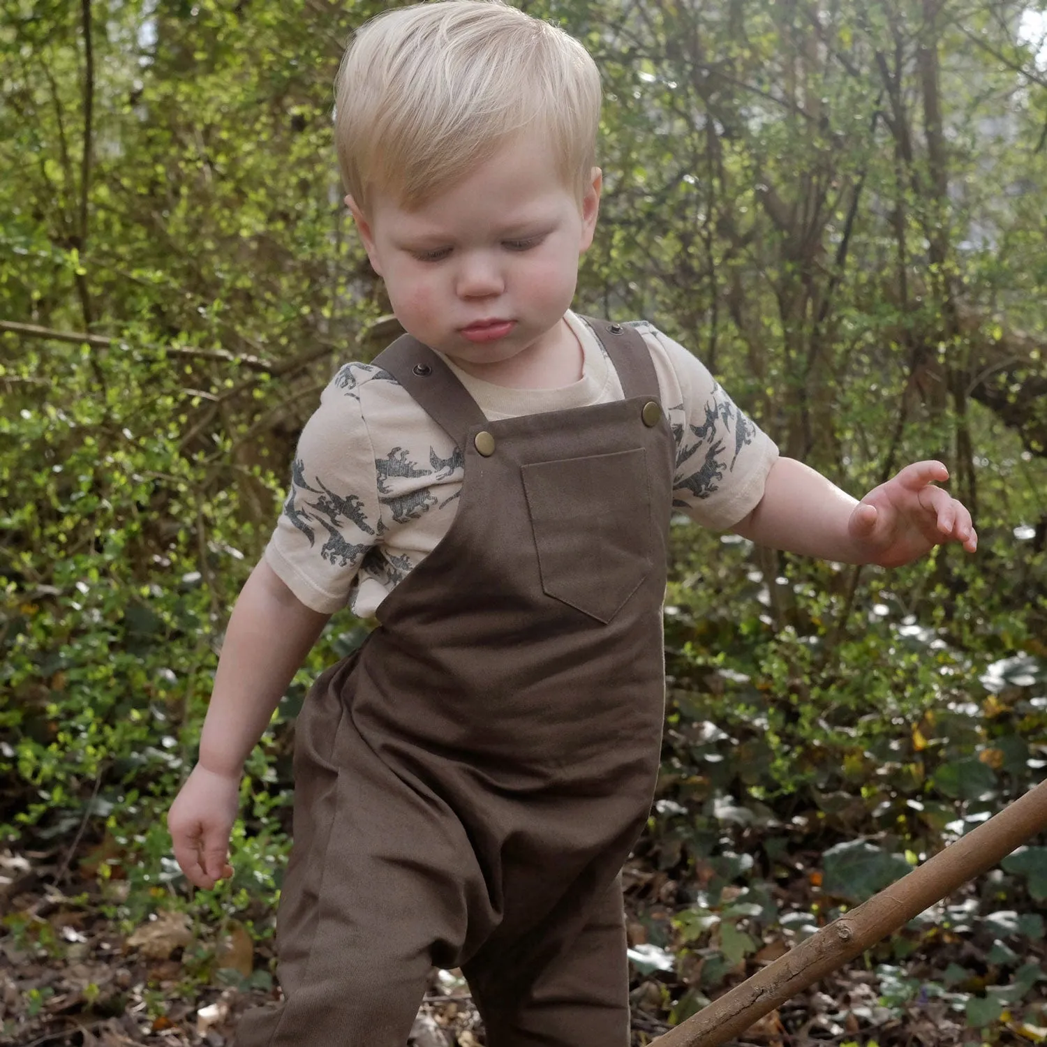 2T Organic River Rock Twill Overalls SAMPLE