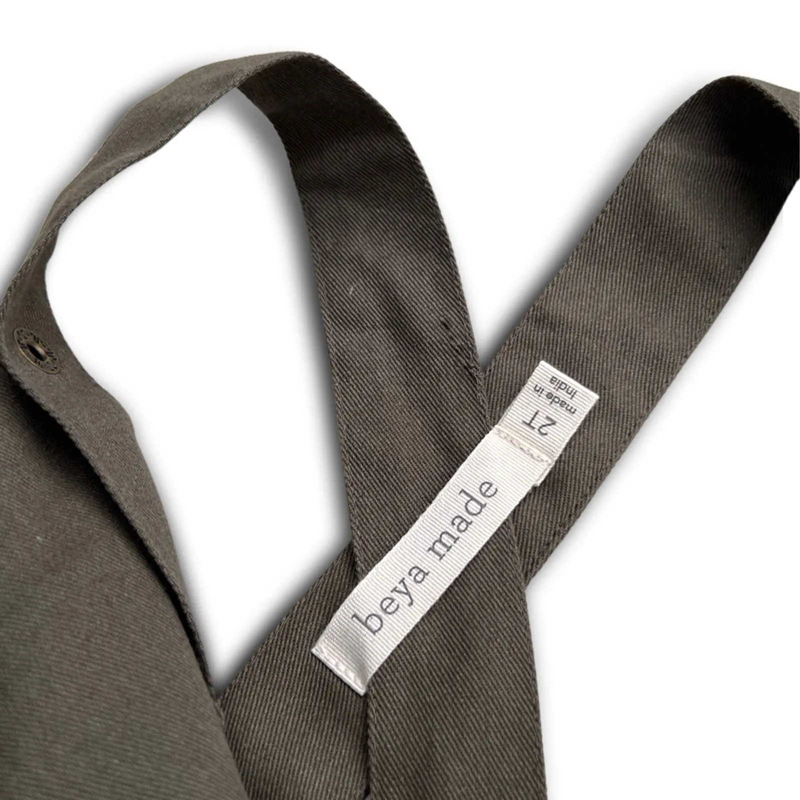 2T Organic River Rock Twill Overalls SAMPLE