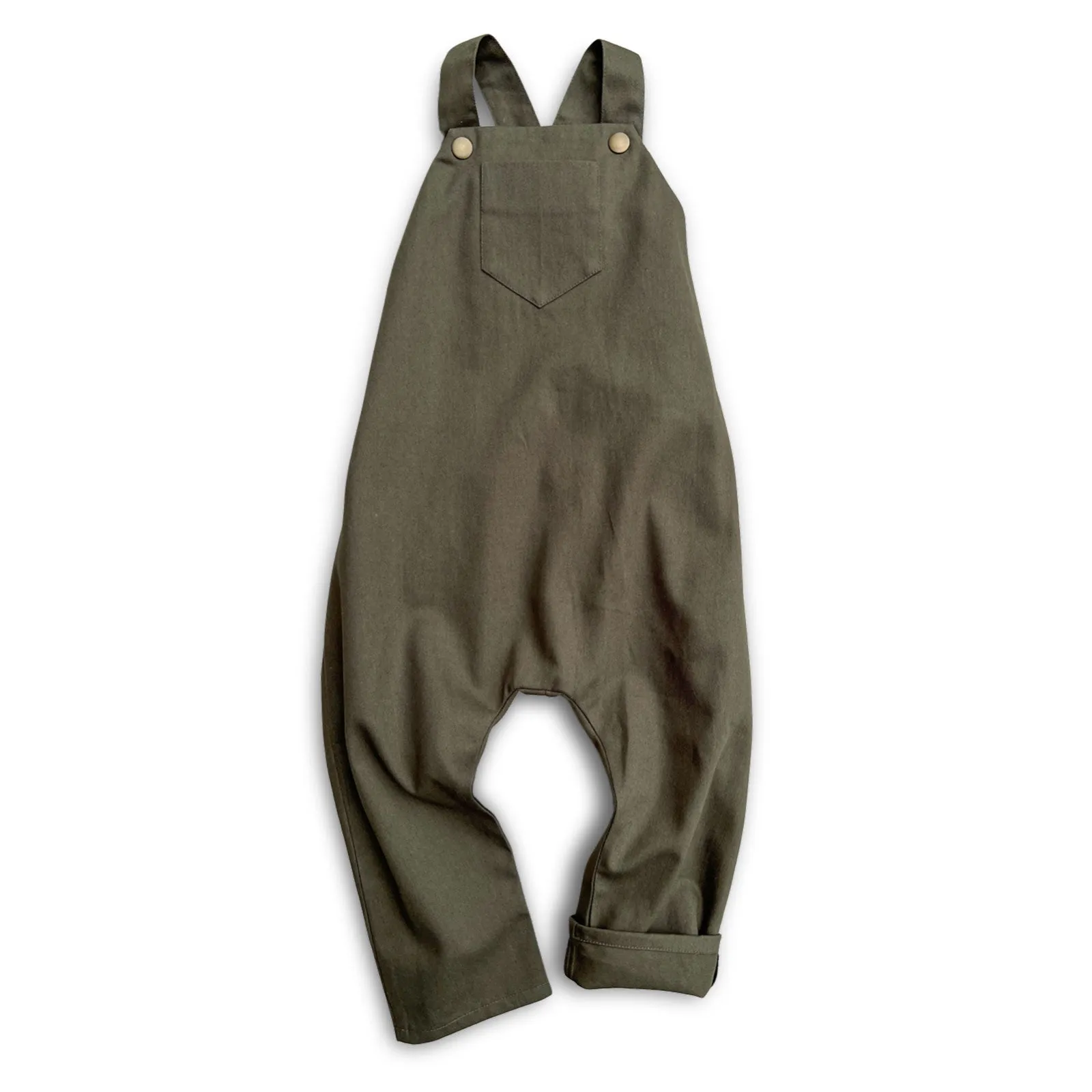 2T Organic River Rock Twill Overalls SAMPLE