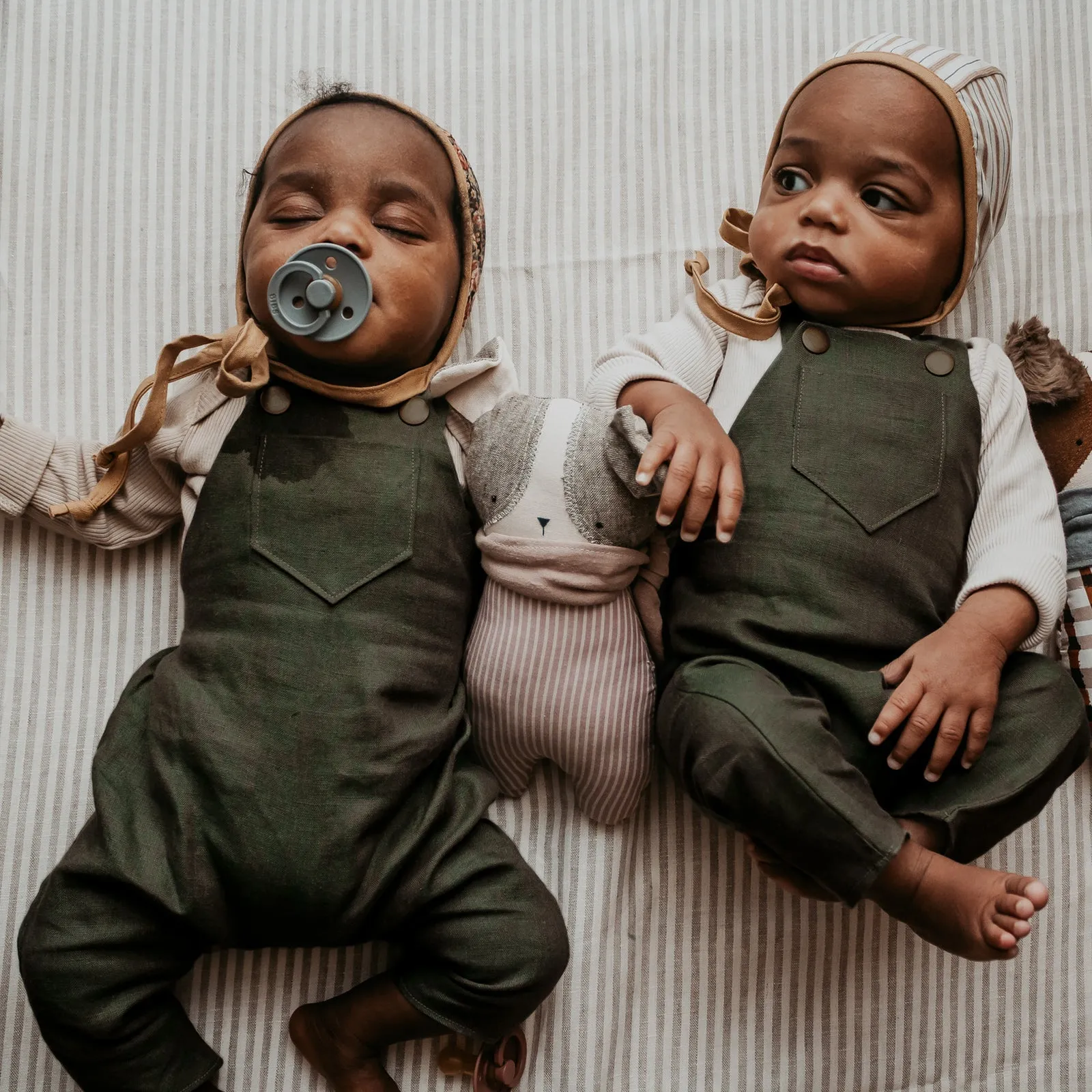 2T Organic River Rock Twill Overalls SAMPLE