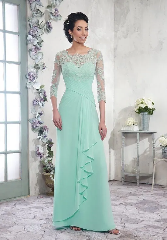 A Line Lace Sleeved Mother’s of Bride/Groom Style 108003