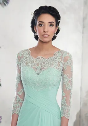 A Line Lace Sleeved Mother’s of Bride/Groom Style 108003