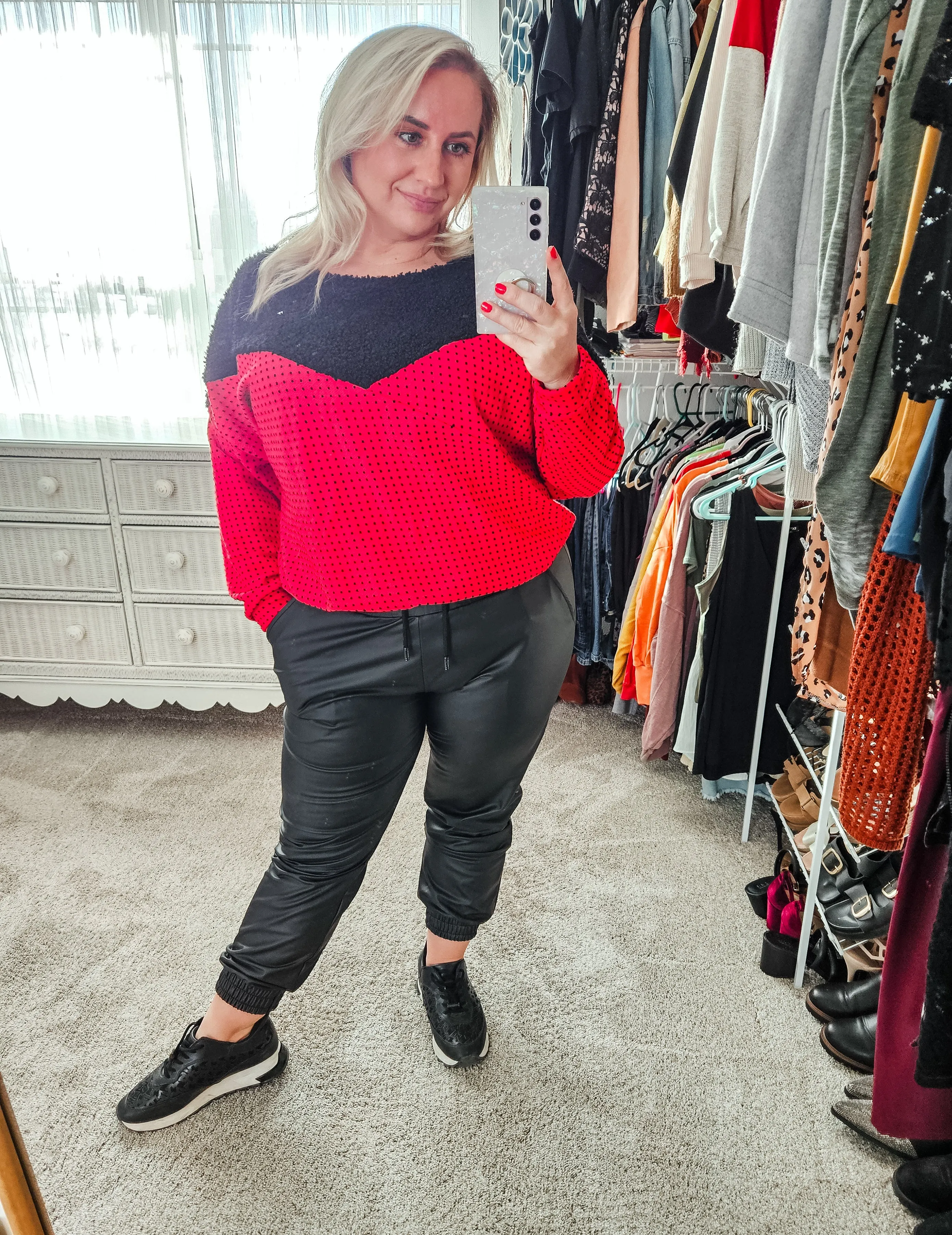 Adult Red & Black Sweater
