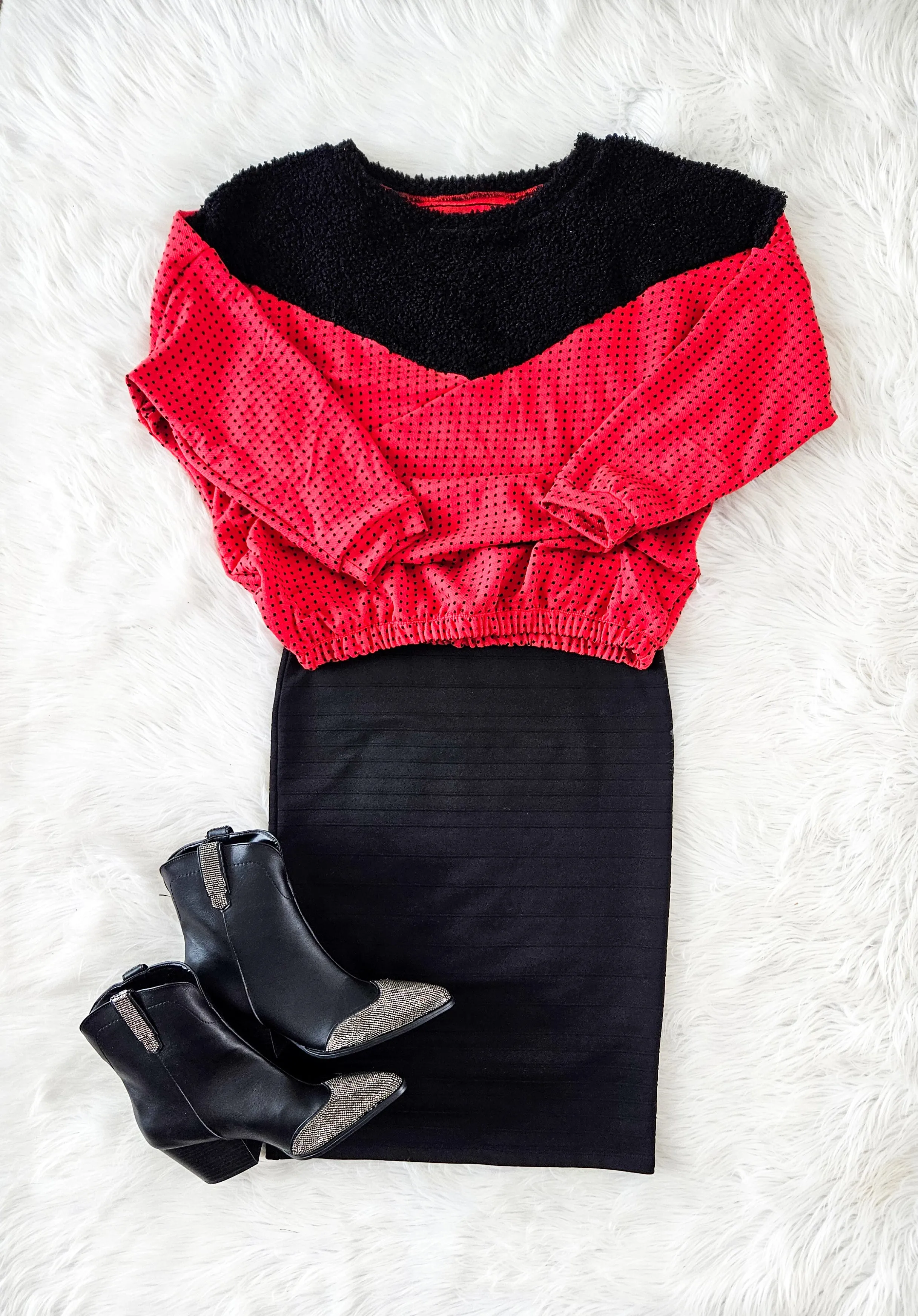 Adult Red & Black Sweater