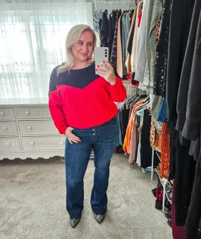 Adult Red & Black Sweater