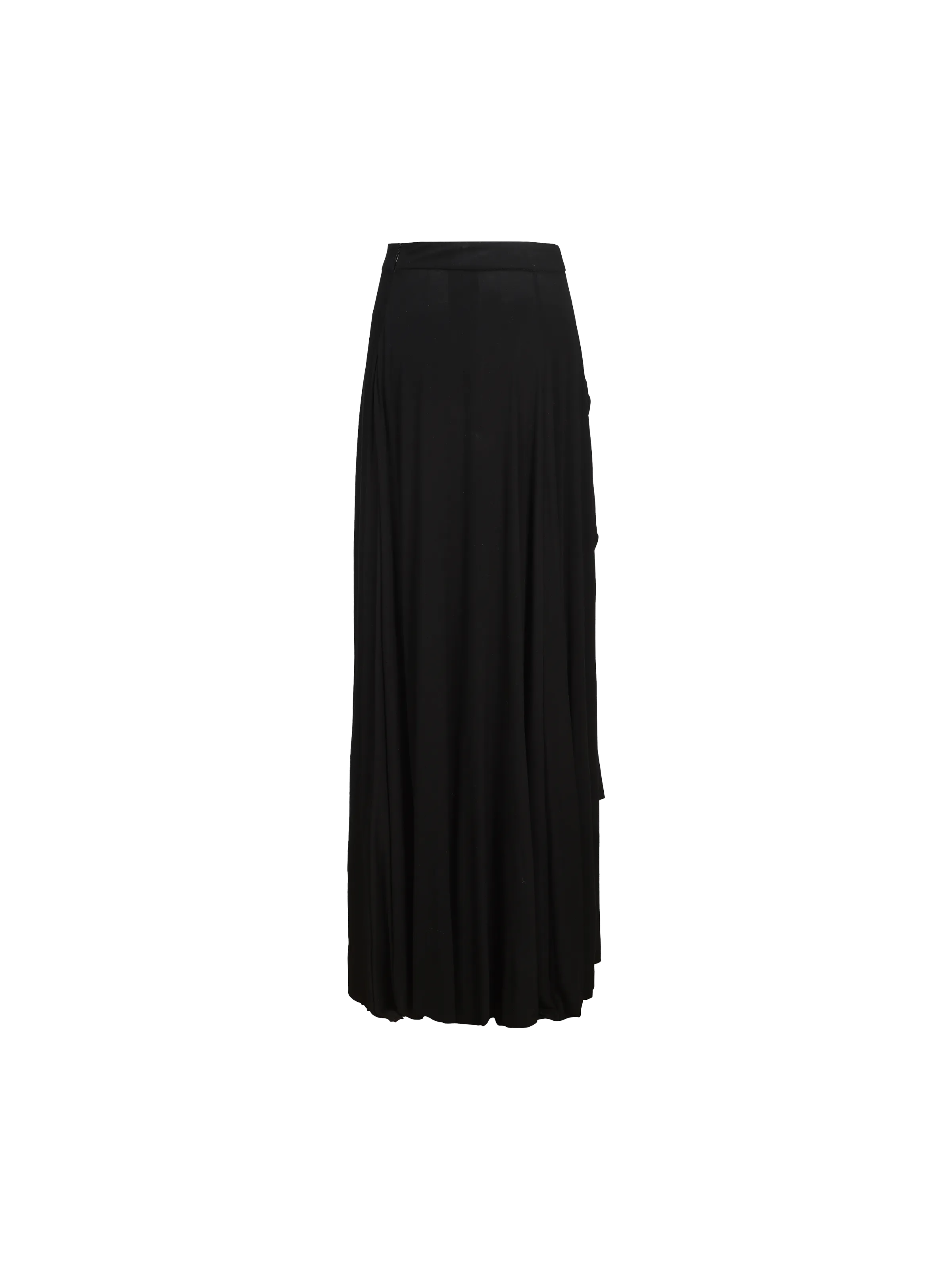 Black Knit Floral Mid-Length Skirt