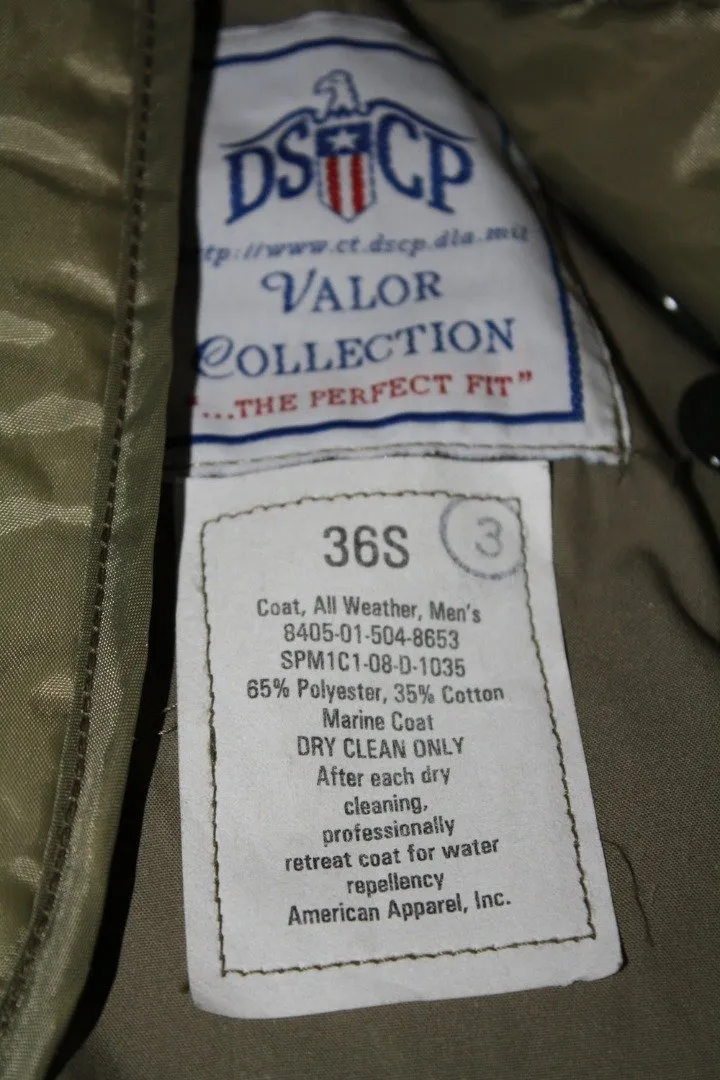BLOWOUT SALE Raincoat - New Double Breasted Military Trench w/liner - Sage