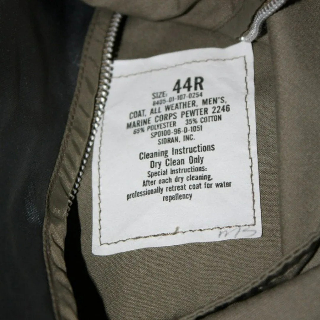 BLOWOUT SALE Raincoat - New Double Breasted Military Trench w/liner - Sage
