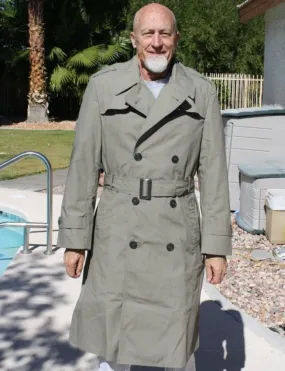 BLOWOUT SALE Raincoat - New Double Breasted Military Trench w/liner - Sage