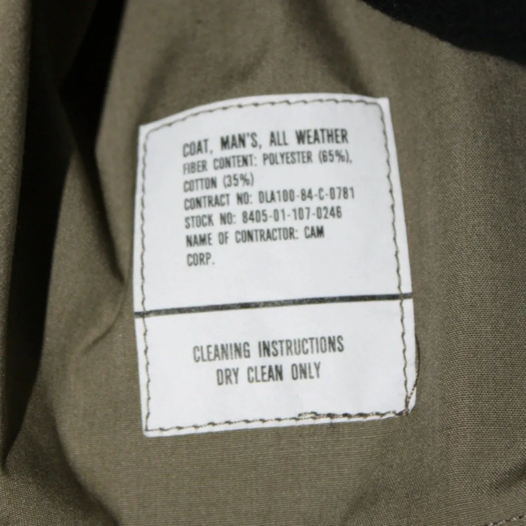 BLOWOUT SALE Raincoat - New Double Breasted Military Trench w/liner - Sage