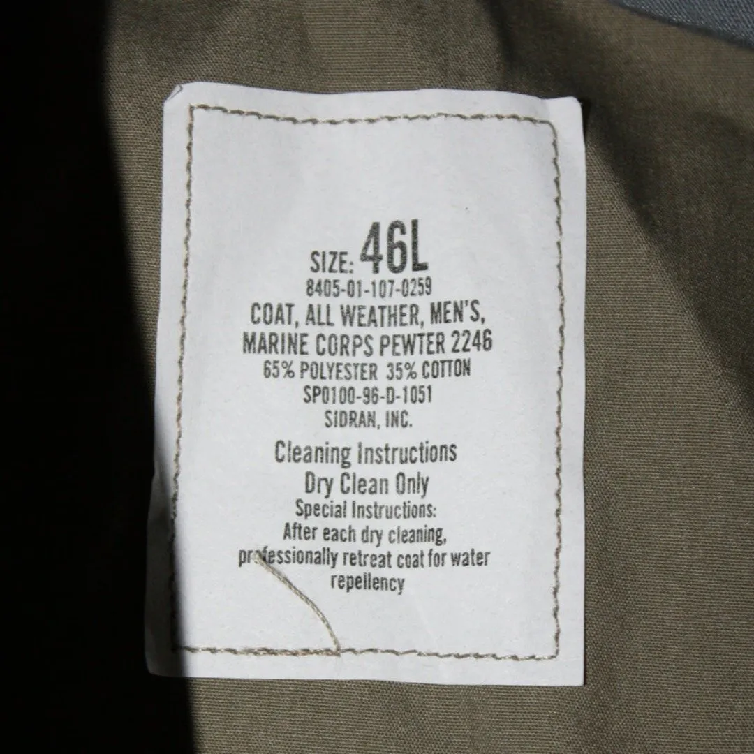 BLOWOUT SALE Raincoat - New Double Breasted Military Trench w/liner - Sage