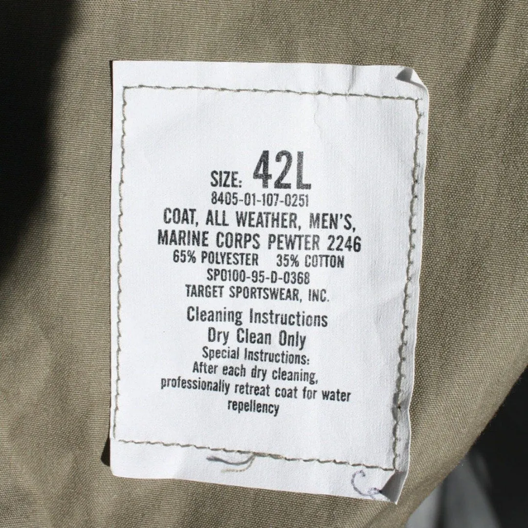 BLOWOUT SALE USED Raincoat - Double Breasted Military Trench w/liner - Sage