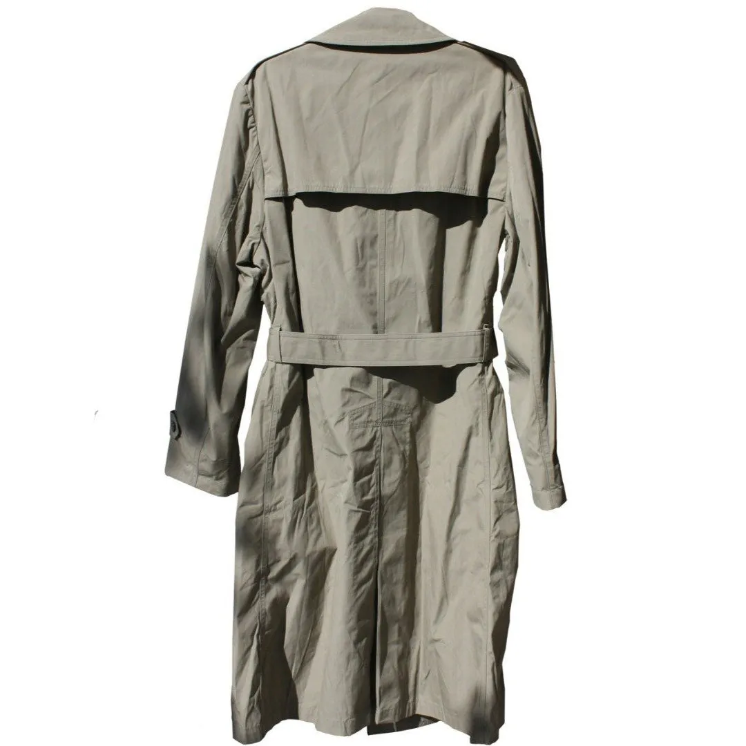 BLOWOUT SALE USED Raincoat - Double Breasted Military Trench w/liner - Sage