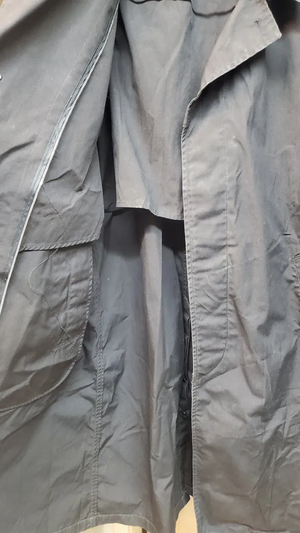 BLOWOUT SALE USED Raincoat - Single Breasted Military Trench wo/liner - Black