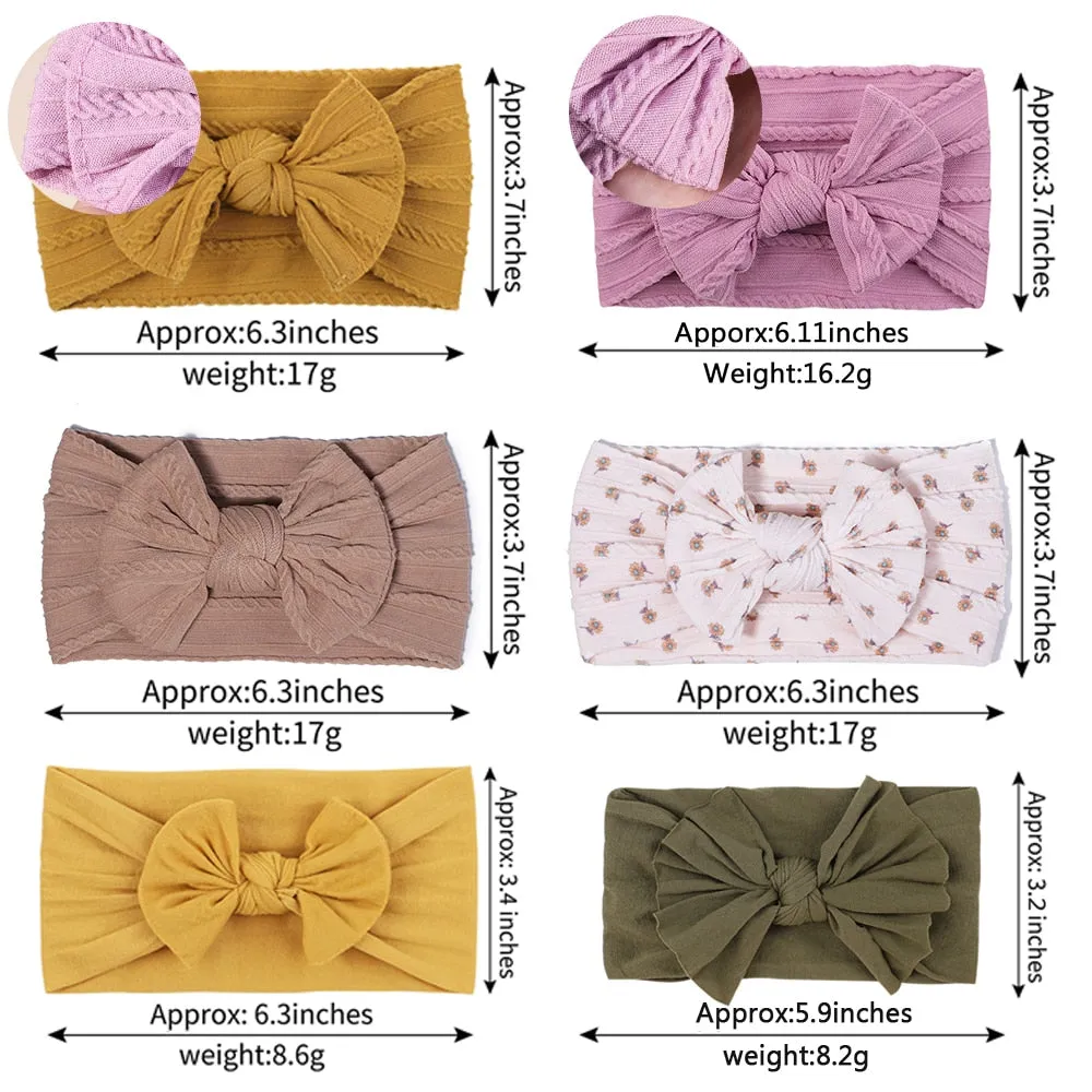 Cable Knit Baby Headbands - Set of 3