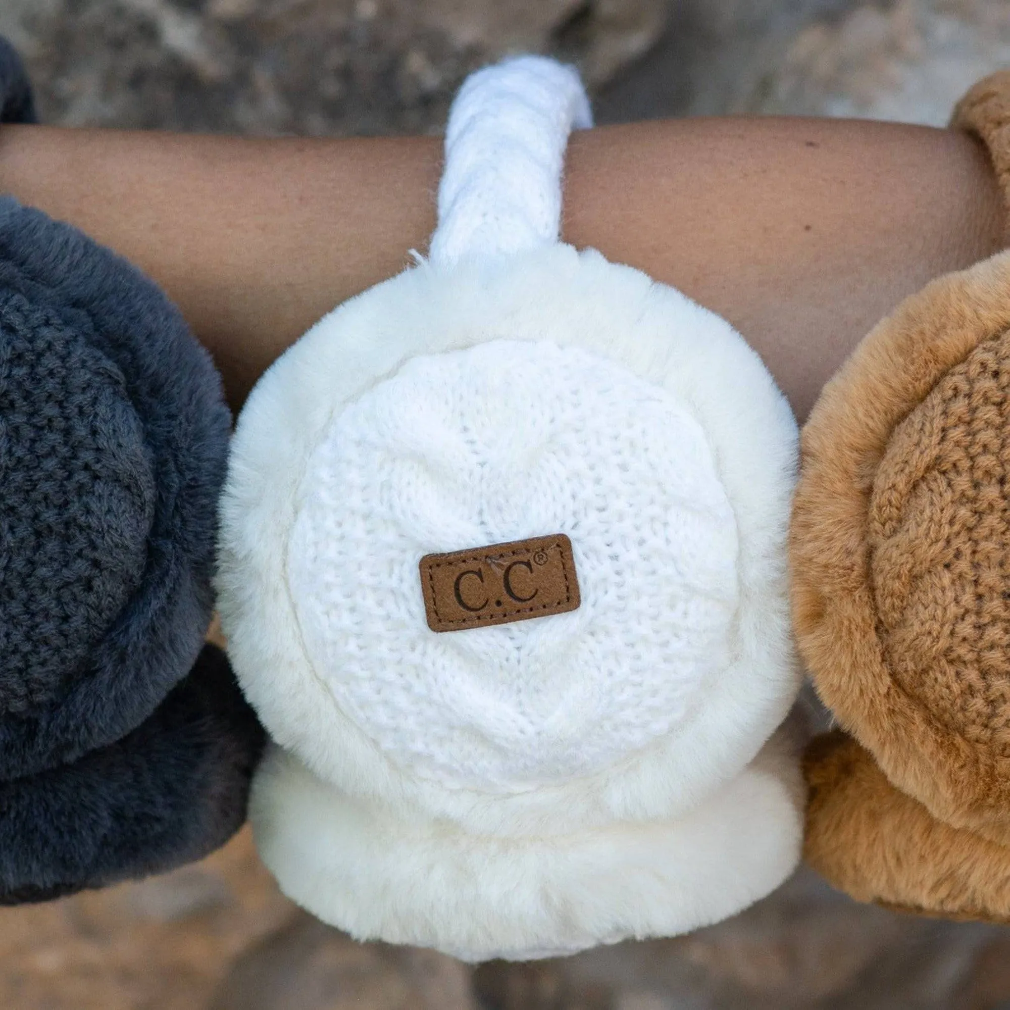 CC Cable Knit Earmuffs