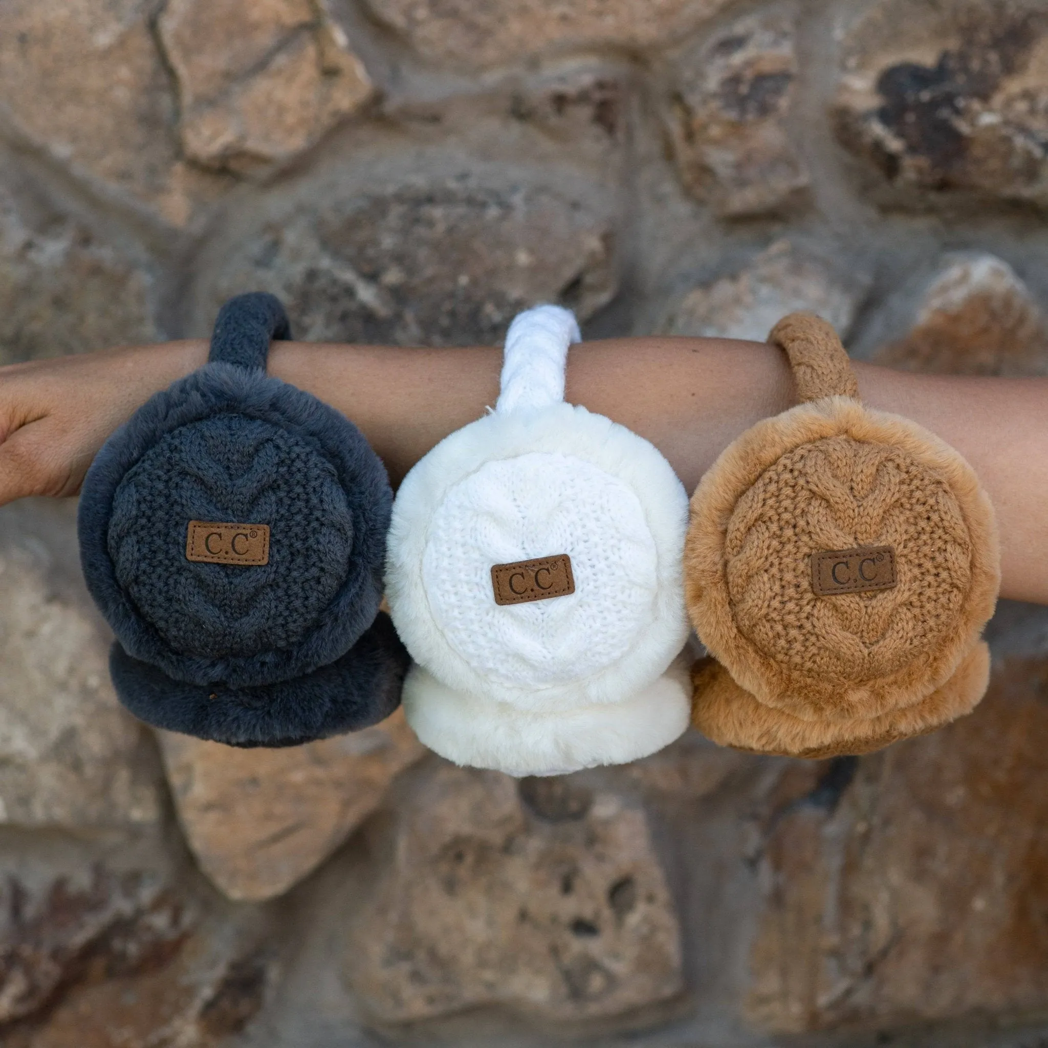 CC Cable Knit Earmuffs