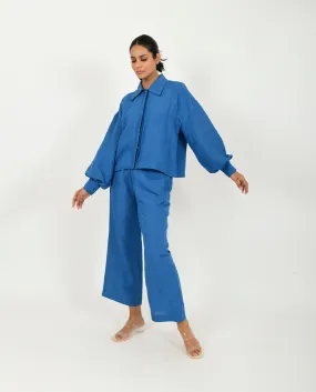 Classic Blue Linen Pants