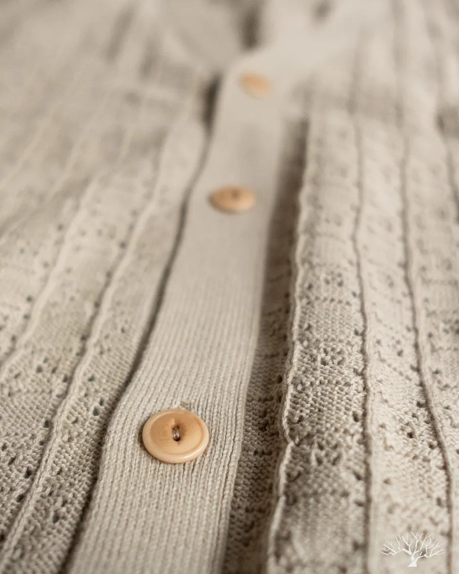 Classic Cardigan - Stone Domino