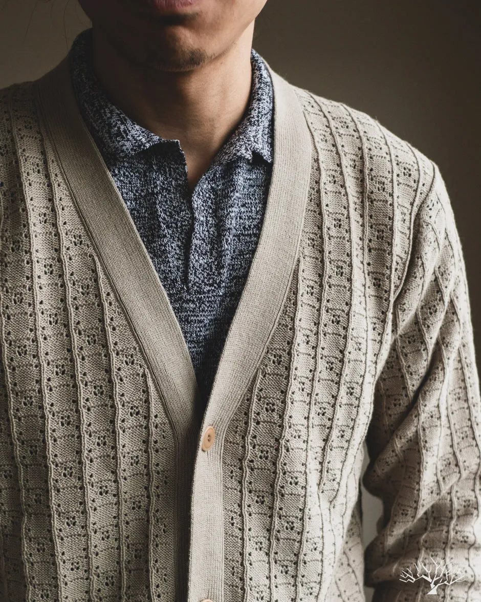 Classic Cardigan - Stone Domino