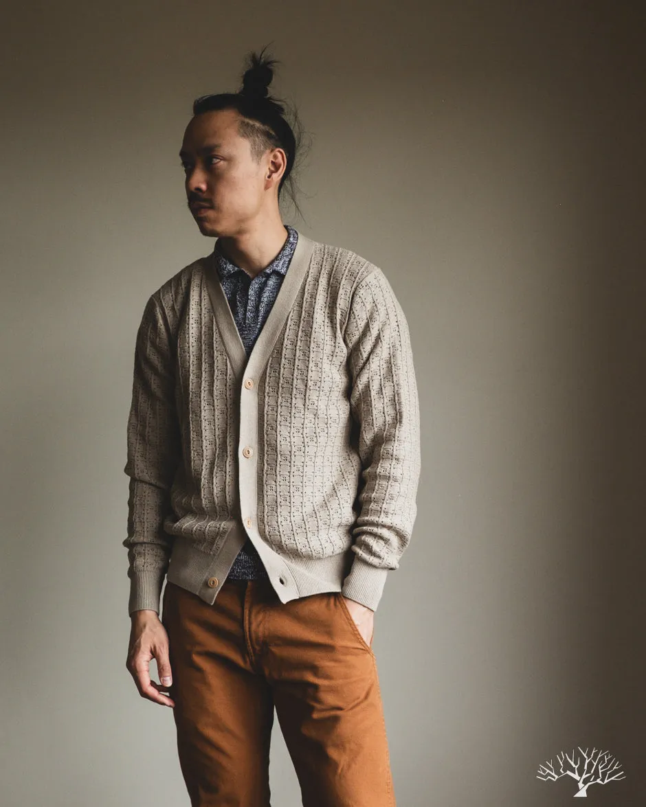 Classic Cardigan - Stone Domino