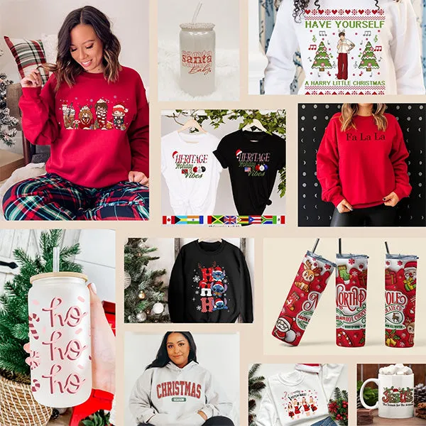 Cute Holiday Tis The Season Sweatshirt - Christmas Sweatshirt - Sizes S to 5XL