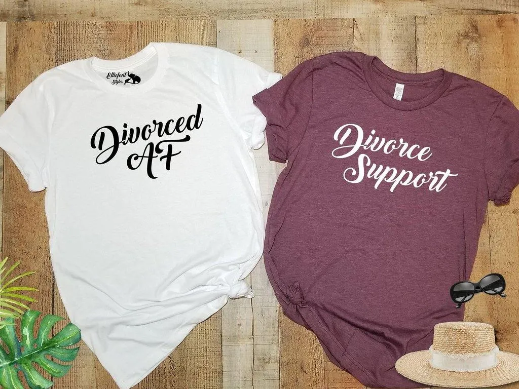 Divorced AF Divorce Party Shirts  | Just Divorced Shirts | Divorce Vacation Shirts | Divorce Announcement Shirt | Divorce Support Shirt