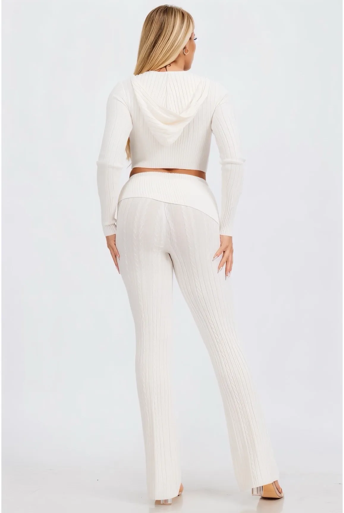 Easily Adored.....Cable Knit Sweater Pants Set