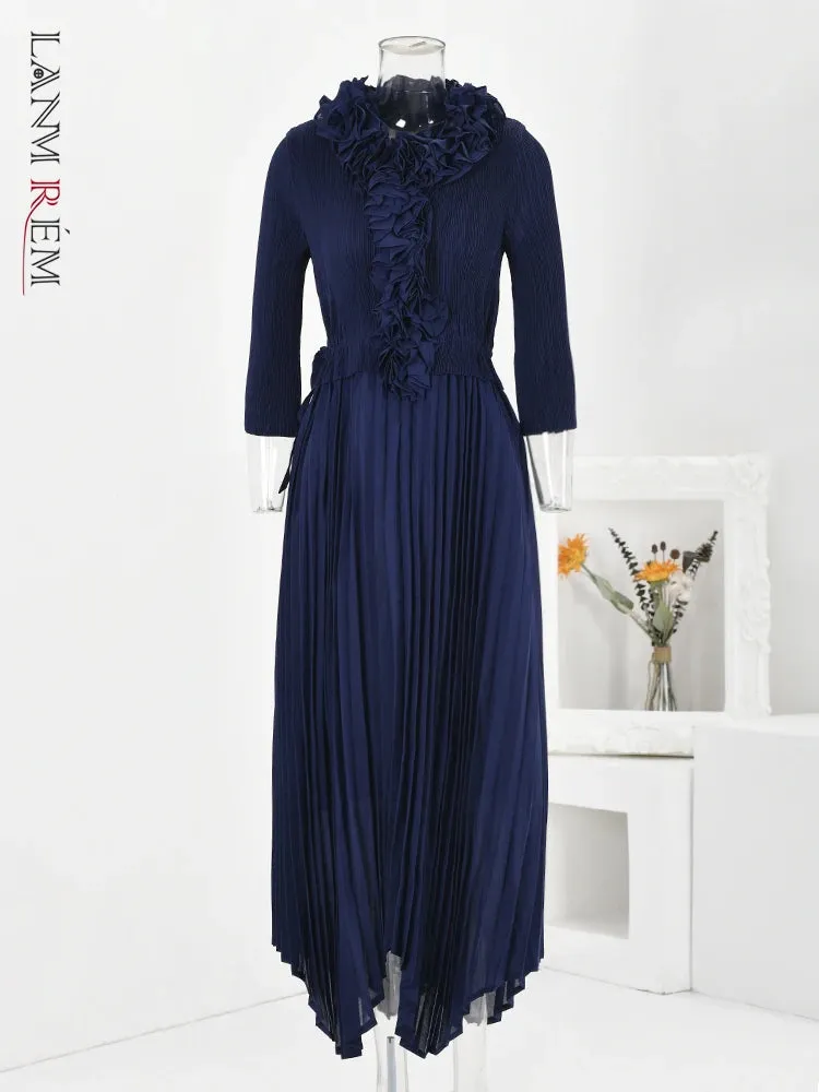 Elegant Party Pleated Irregular Long Dress For Women