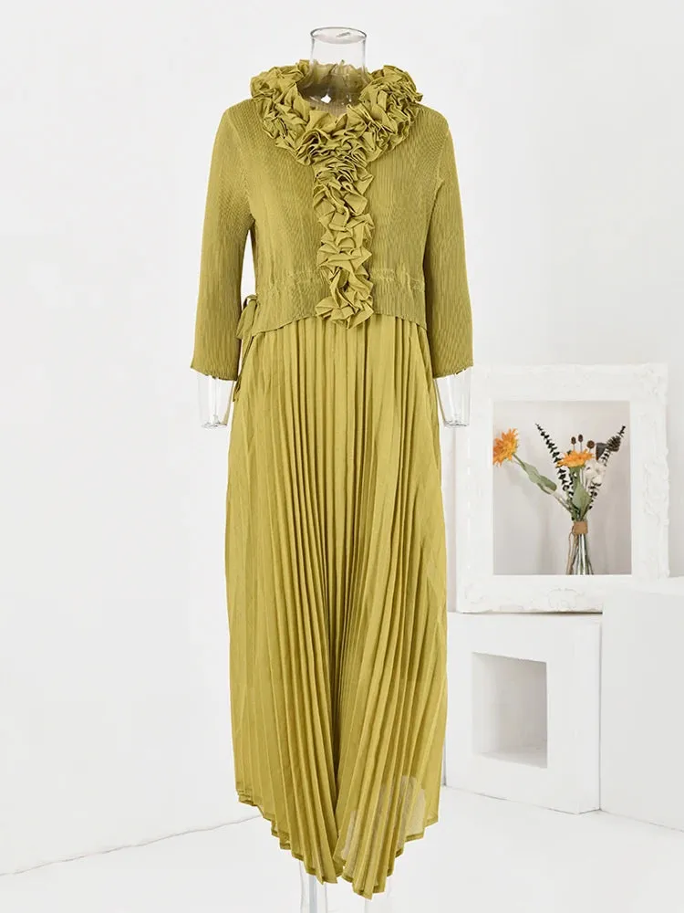 Elegant Party Pleated Irregular Long Dress For Women