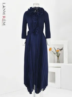 Elegant Party Pleated Irregular Long Dress For Women