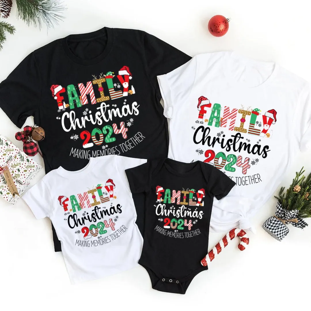 Family Christmas Making Memories Kids T-shirt - Black