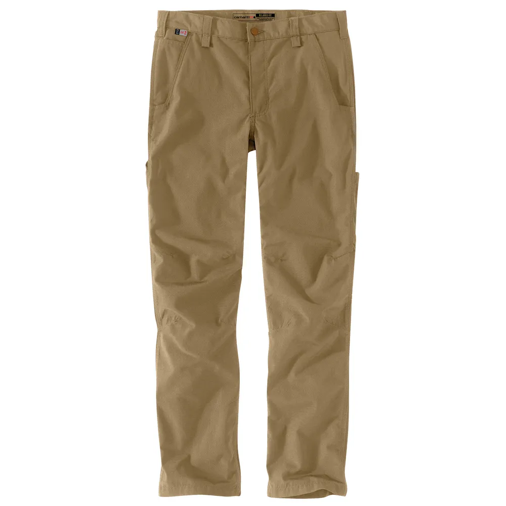 Flame-Resistant Force Relaxed Fit Ripstop Utility Work Pant - A11-Klondike Khaki | Carhartt 104785