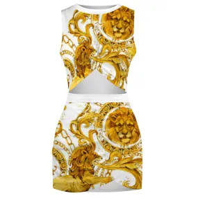 Gold love Women's Sleeveless Skirt Stylish and Comfortable Slim Wrap Hip Skirt