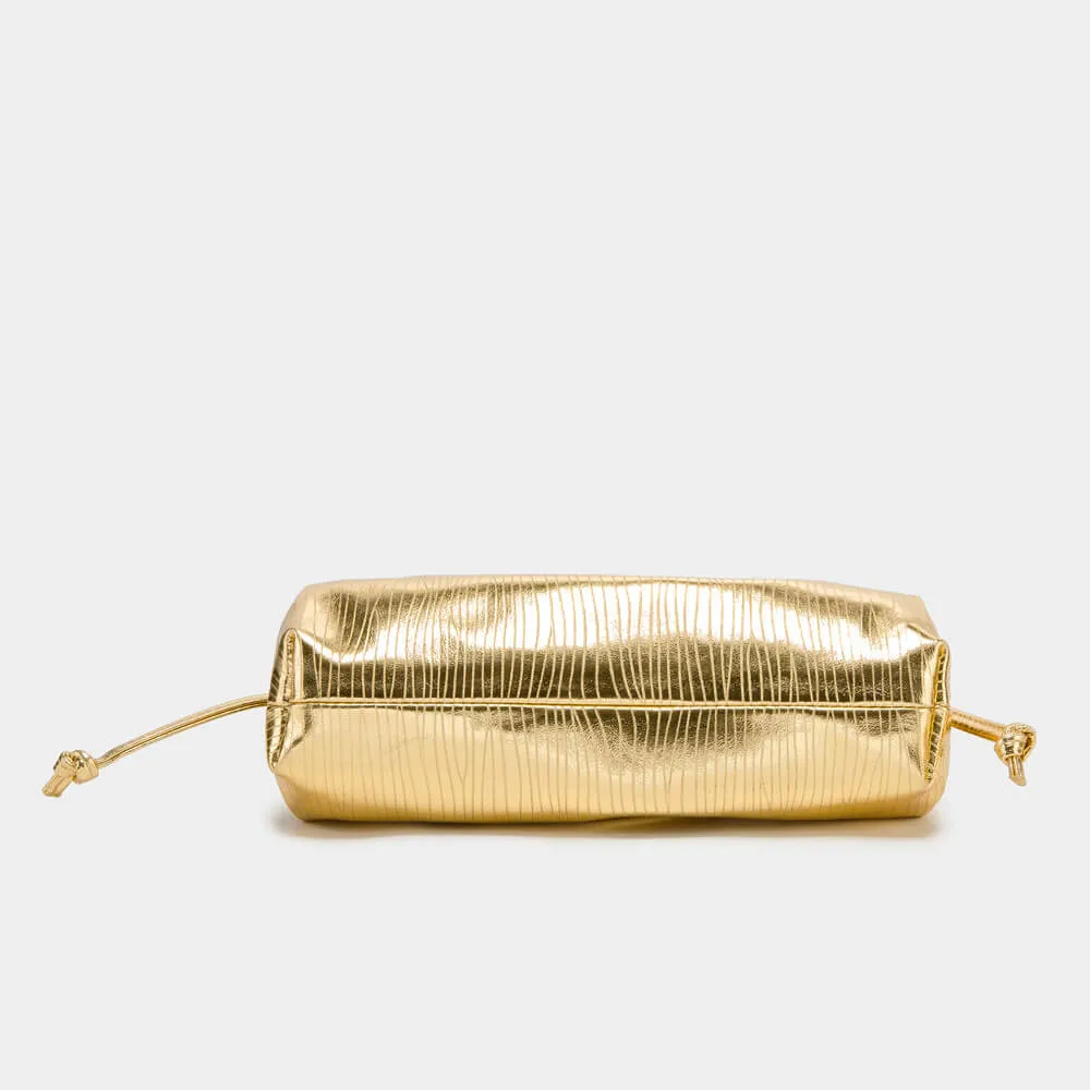 Golden Cloud Pleated Clutch bag-Showtown