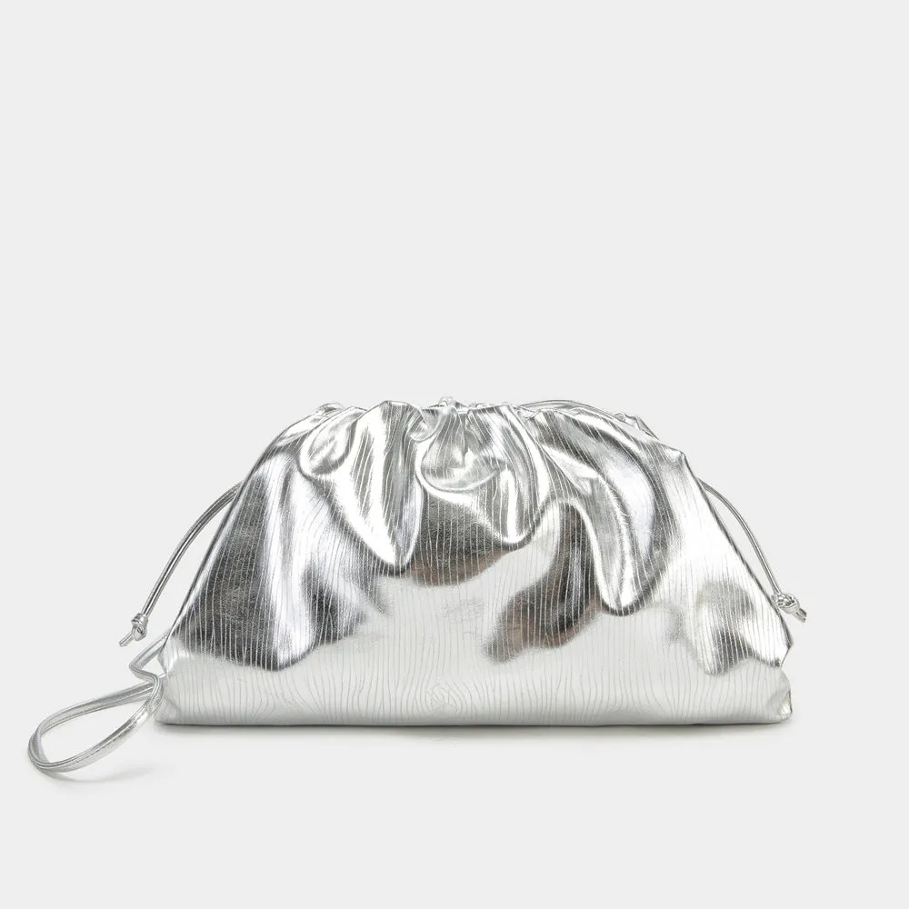 Golden Cloud Pleated Clutch bag-Showtown