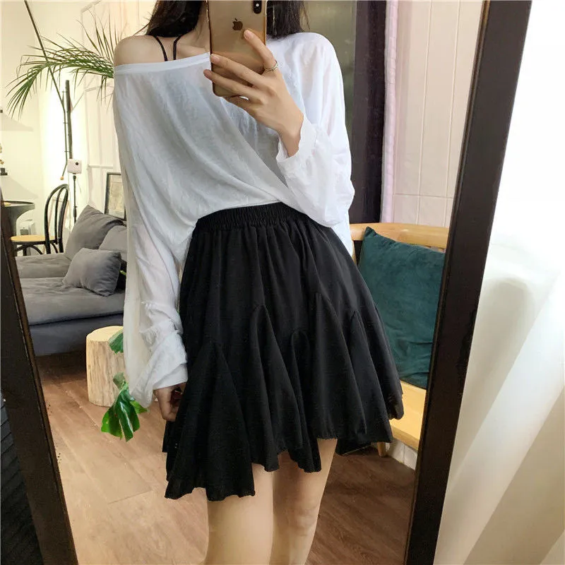 High Waist Ruffles Elegant Skirts