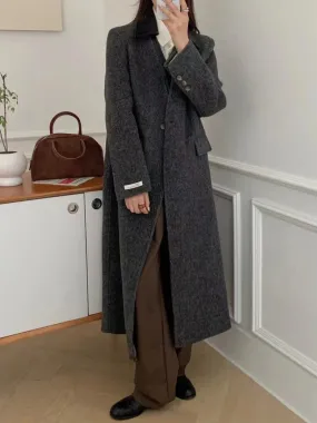 Hit Color Spliced Leather Trench For Women Lapel Long Sleeve Patchwork Pockets Coats Female Fashion Style Clothes