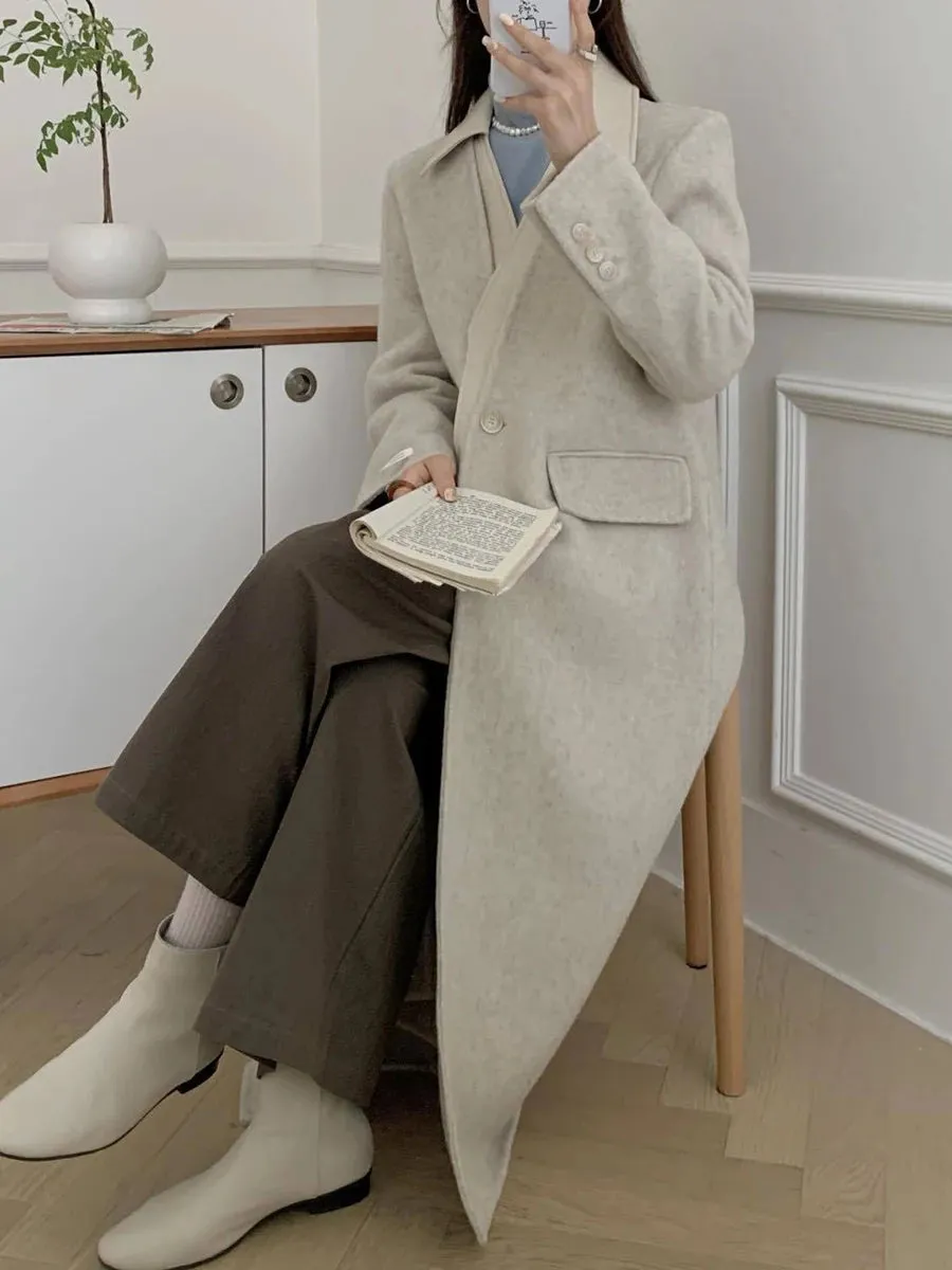Hit Color Spliced Leather Trench For Women Lapel Long Sleeve Patchwork Pockets Coats Female Fashion Style Clothes