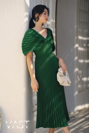 J'adore Pleated Silk Dress