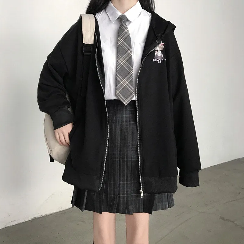 Kawaii Cartoon Printed Loose Sport Coats