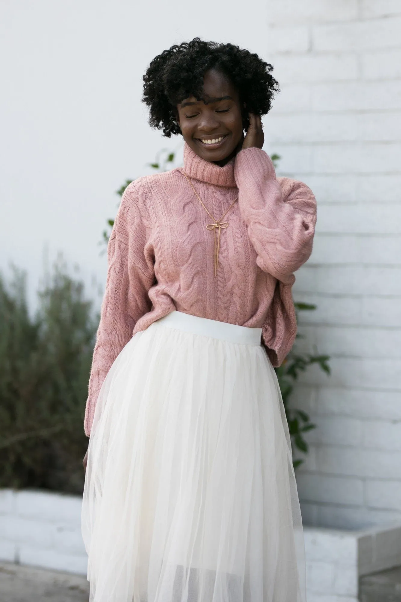 Lettie Cable Knit Turtle Neck