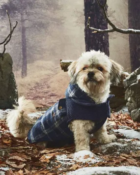 Melton Plaid Corduroy Vest with Hood
