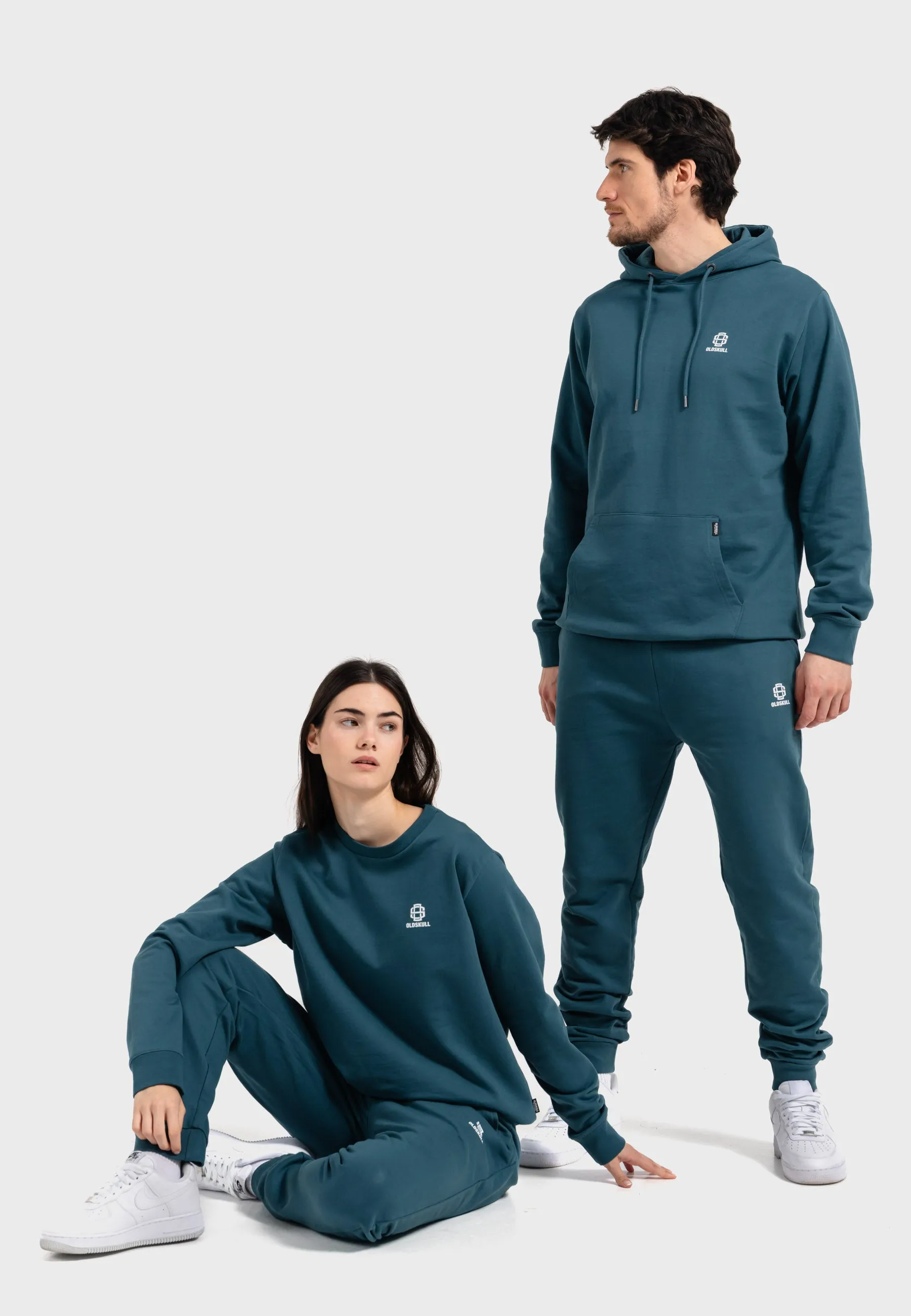 Oldskull Iconic Logo Tracksuit Jogger Hoodie Dark Green