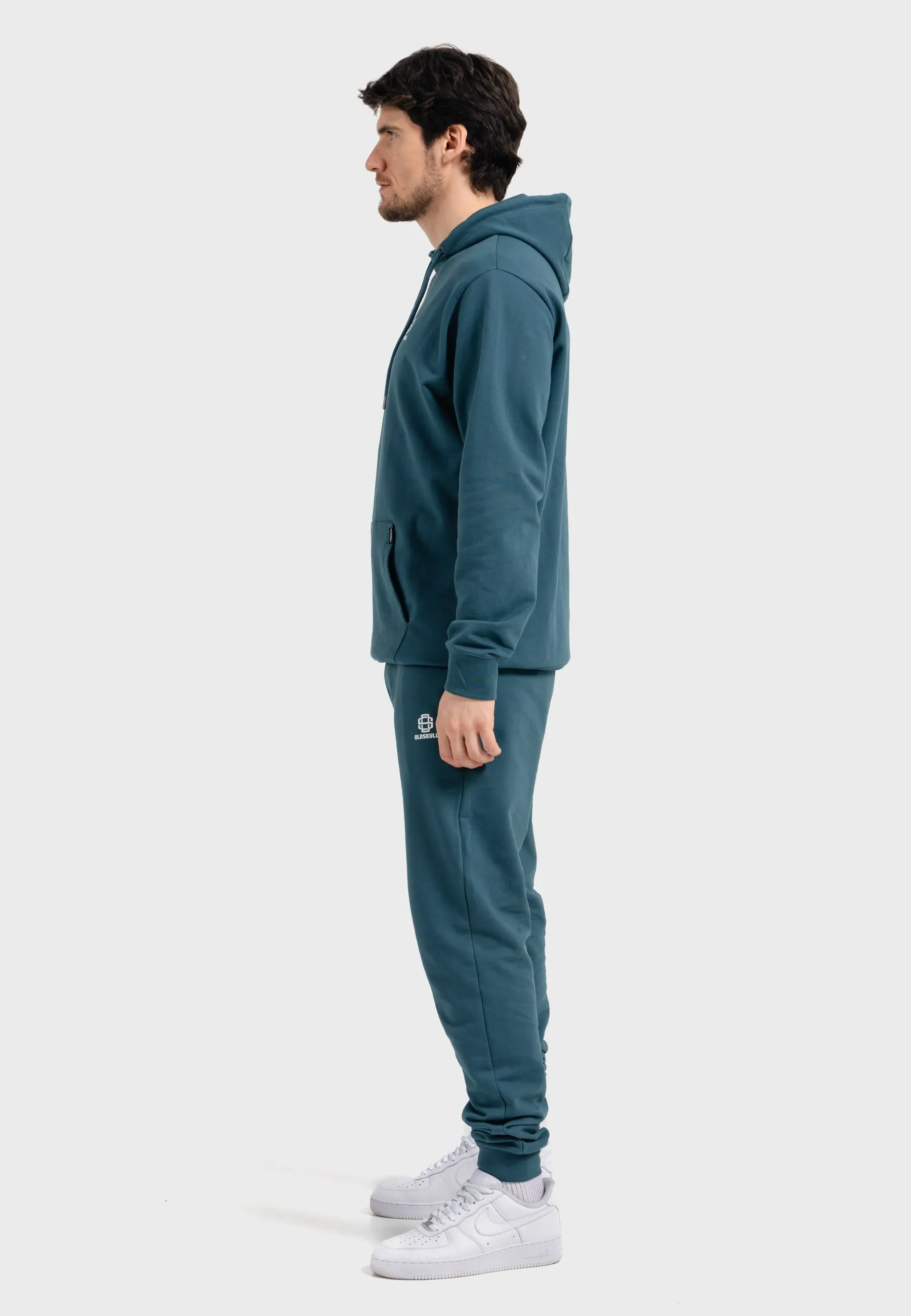 Oldskull Iconic Logo Tracksuit Jogger Hoodie Dark Green