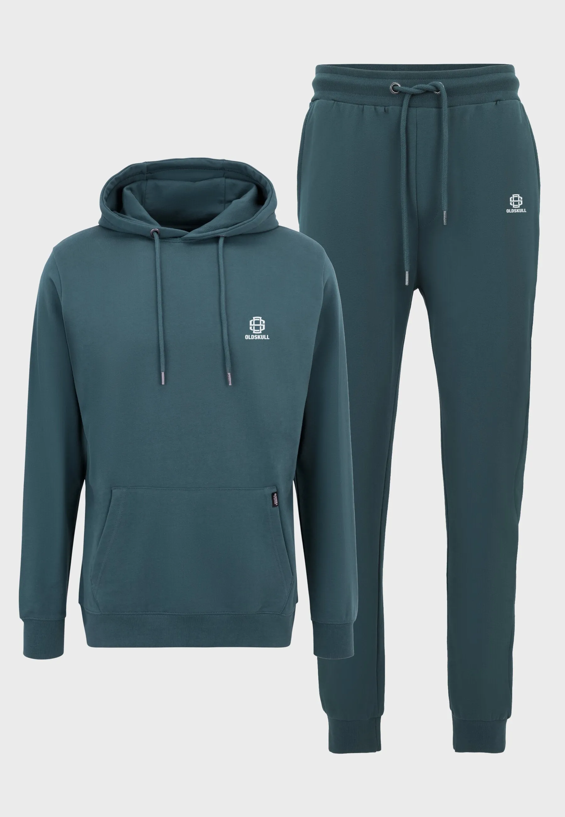 Oldskull Iconic Logo Tracksuit Jogger Hoodie Dark Green