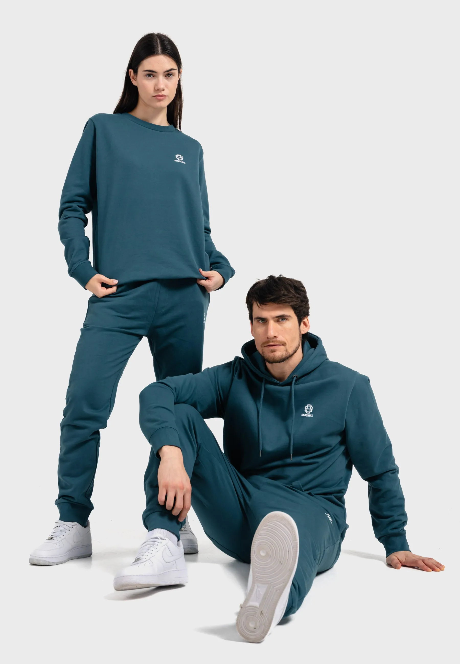 Oldskull Iconic Logo Tracksuit Jogger Hoodie Dark Green