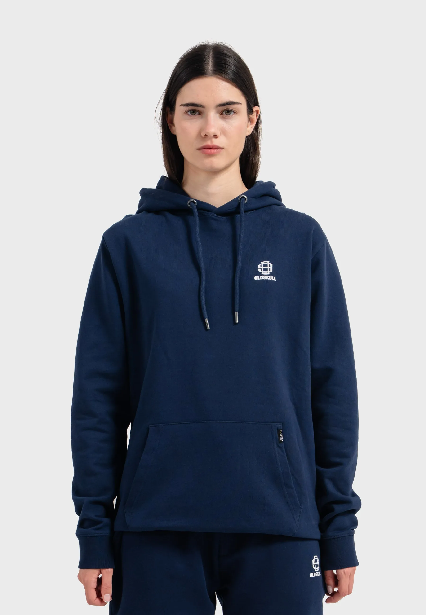 Oldskull Iconic Logo Tracksuit Jogger Hoodie Navy Blue