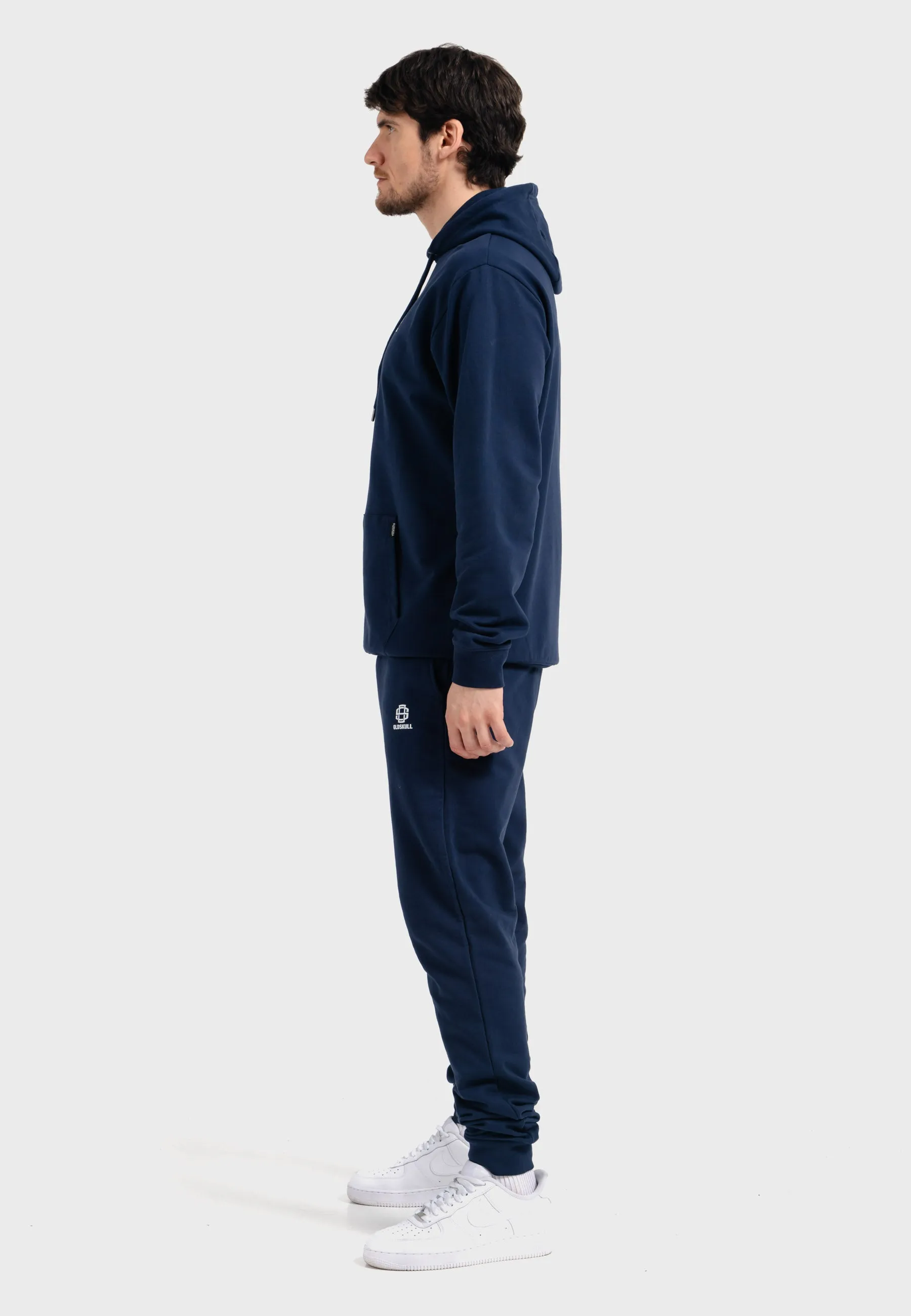 Oldskull Iconic Logo Tracksuit Jogger Hoodie Navy Blue